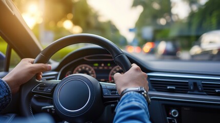 High-Tech Car Interior: Steering Wheel Paddle Shifters