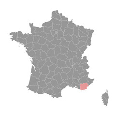 Var department map, administrative division of France. Vector illustration.