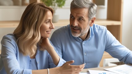 Couple Reviewing Family Budget with Financial Consultant
