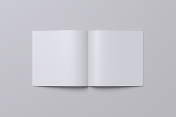 Top View  Blank Square Open Magazine   
  

