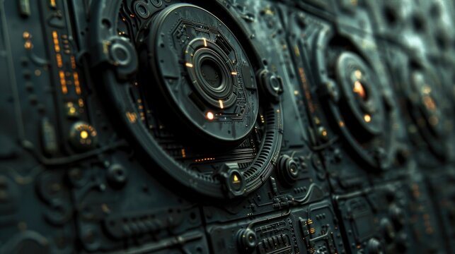 A detailed view of a clock face on a wall, perfect for decorative or informational purposes