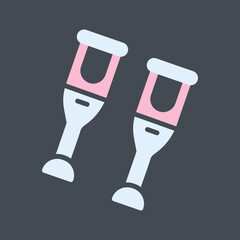 Crutches Vector Icon