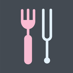 Fototapeta premium Fork Vector Icon