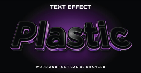 Plastic editable text effect