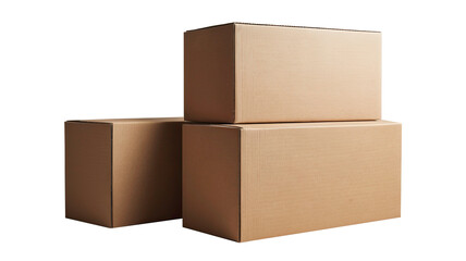cardboard box transparent background template isolate (PNG)