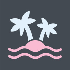 Fototapeta premium Island Vector Icon