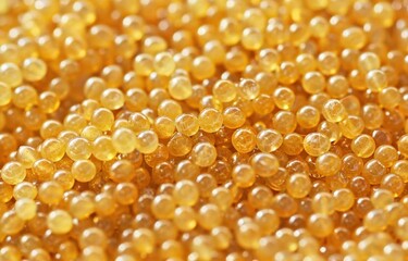  Vivid Orange Beads: A Close-up Display of Glass Pearls for Jewelry or Decoration