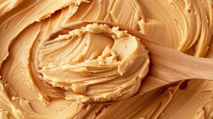  Creamy Peanut Butter Close-Up on Spoon