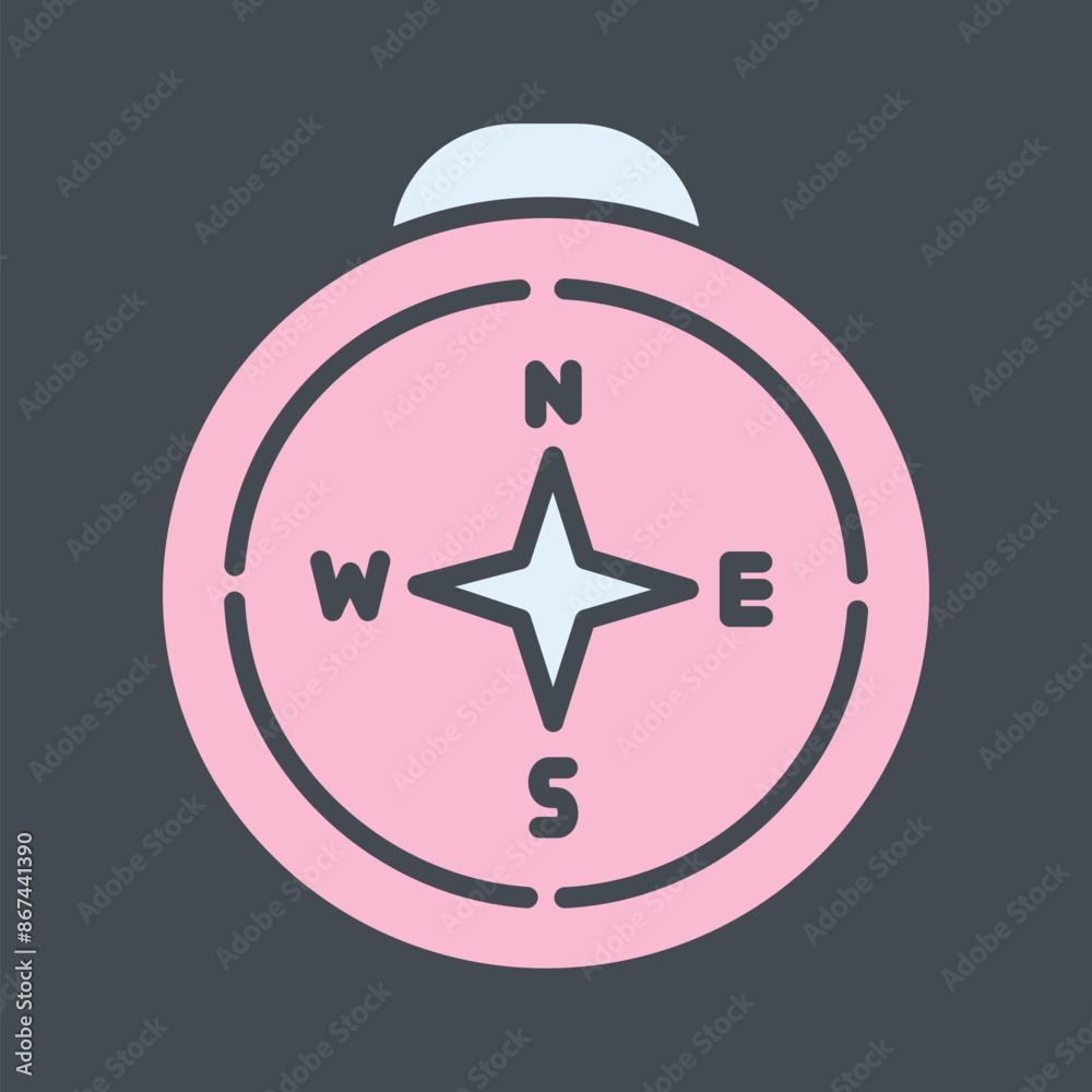 Poster compass vector icon