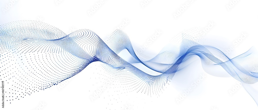 Poster abstract wave dots line vector background for design and presentation of technology, digital or comm