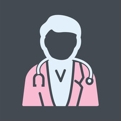 Male Doctor Vector Icon