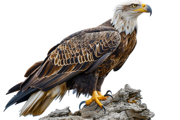 Obraz premium Majestic Eagle on White Background, Symbol of Freedom and Strength