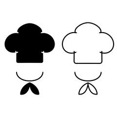 chef vector icon restuarant serving, icon flat eps vector illustration 