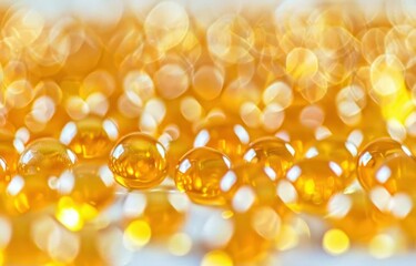  Bright Bubbles Against Yellow Glass Beads