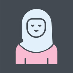 Islamic Woman Vector Icon