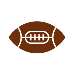 Rugby ball icon. American football or sport symbol. Ball for competition or championship.