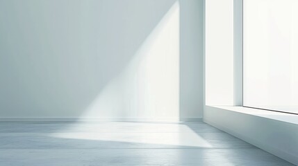 Obraz premium Sunlight Streaming Through a Window in a Minimalist Room