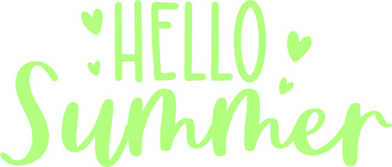 Pastel Hello Summer Slogan