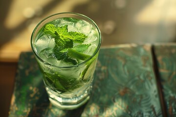 Classic Mojito Cocktail In Cozy Bar Setting