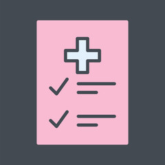 Obraz premium Medical Examination List Vector Icon