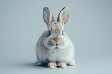 Fototapeta premium Charming Bunny in Natural Setting, Cute Rabbit Wildlife Photography