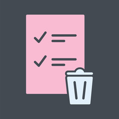 Trash List Vector Icon