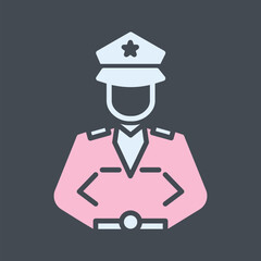 Police Man Vector Icon