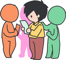 Teamwork in Progress Young Minds at Work Vector