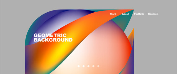 Naklejka premium Dynamic flowing shapes concept design composition. Vector Illustration For Wallpaper, Banner, Background, Card, Book Illustration, landing page