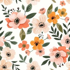 Calm Background Sets Off Vibrant Florals