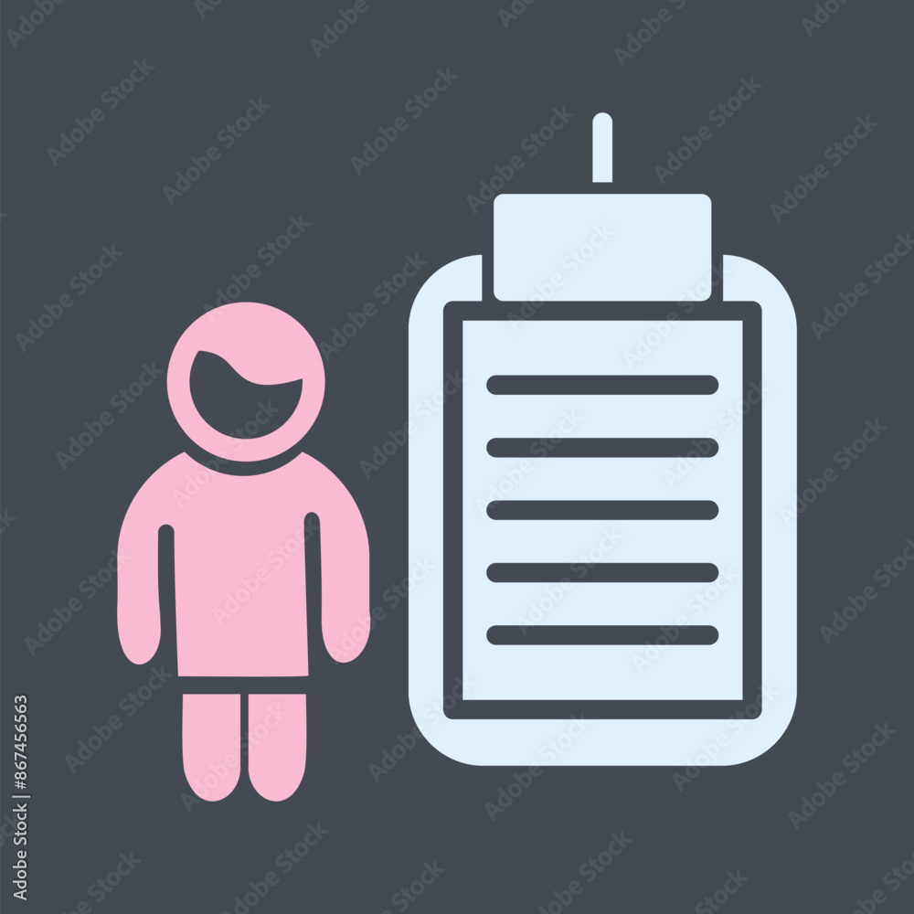 Sticker male presenter ii vector icon