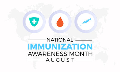 National immunization awareness month vector concept for banner, poster, background template design observed on august.