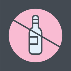 No Drinking Vector Icon