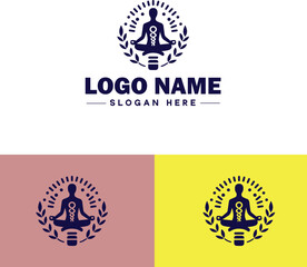 Fototapeta premium alternative medicine icon Holistic medicine Complementary medicine flat logo sign symbol editable vector