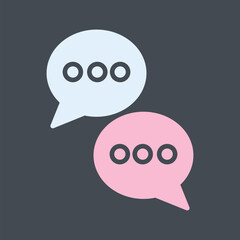 Chat Conversation Vector Icon