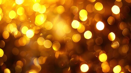 Fototapeta premium A copy space image featuring yellow lights creates a blurred effect on a brown background. Generative AI