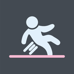 Danger of Slipping Vector Icon