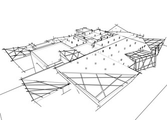 architecture building vector illustration