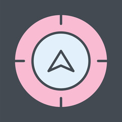 Directional Compass Vector Icon