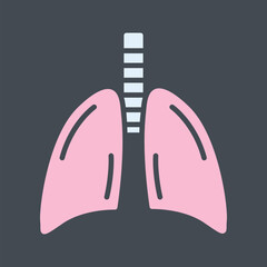 Lungs Vector Icon
