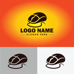 Computer mouse icon Mouse Pointer device Pointing device flat logo sign symbol editable vector