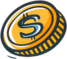 Obraz premium A coin isolated. The coin is a symbol of money and wealth.