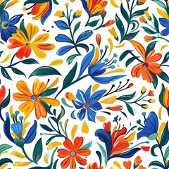 Fototapeta premium Floral Fusion Creates Masterpiece of Color