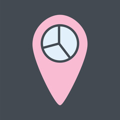 Location Statistics Vector Icon