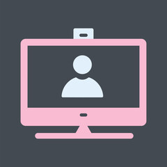 Video Communication Vector Icon