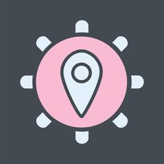Obraz premium Location Settings Vector Icon