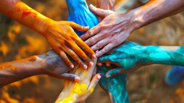 Dynamic diversity and inclusion poster showcasing multicultural unity and community engagement for equity.


