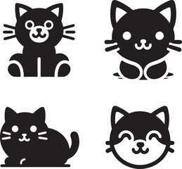 Cat Silhouette vector icon