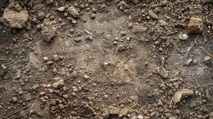 Close Up of Rocky Dirt Field