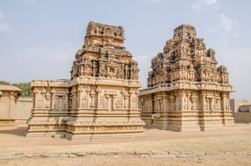 Naklejka premium Hazara Rama temple, Ancient architecture, Unesco world heritage site, Hampi, Karnataka, India, Asia.